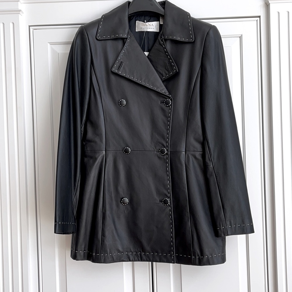 Dana Buchman leather jacket size 4
